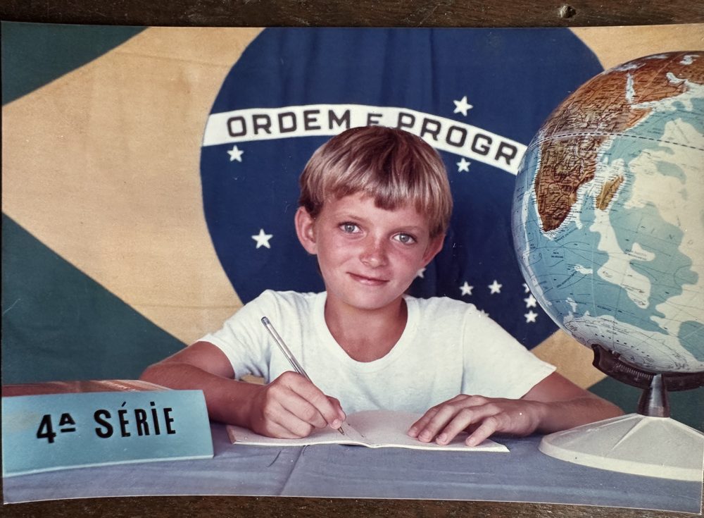 Valter Kuhn quando criança, em foto escolar